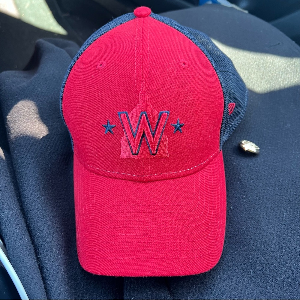 Genuine Merchandise Red and Black Hat with Embroidered Logo